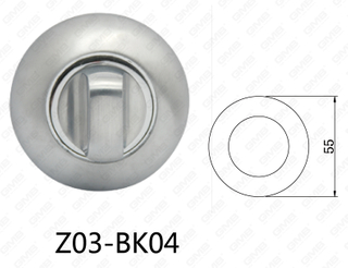 Klamka aluminiowa ze stopu cynku Zamak Okrągła rozeta (Z01-BK04)