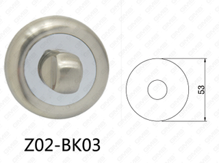 Klamka aluminiowa ze stopu cynku Zamak Okrągła rozeta (Z01-BK03)