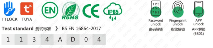 Wysokie zabezpieczenie bezkluczowe IP65 WiFi cyfrowe hasło odcisku palców Tuya/TT App Smart Electronic Padlock