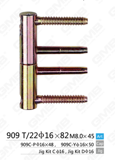 Zawias regulowany 3D z czterema pinami [909 T22 φ16 × 82]