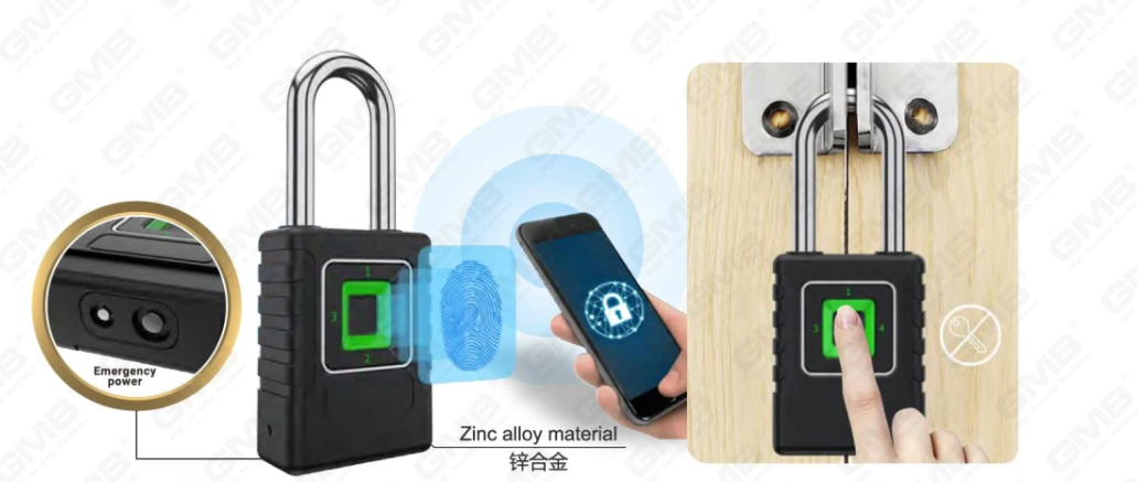 Wysokie zabezpieczenie bezkluczowe IP65 WiFi cyfrowe hasło odcisku palców Tuya/TT App Smart Electronic Padlock