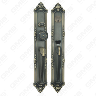 Mosiężna klamka do drzwi zewnętrznych willi do wszystkich rodzajów drzwi drewnianych (UT9805-DAB)