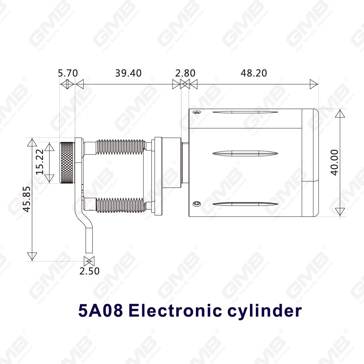 Wysokie bezpieczeństwo wielopoziomujące sposoby IP65 Bezkluczykowy cyfrowy cyfrowy cyfrowy profil modułowy inteligentny elektroniczny cylinder zamka elektronicznego （5A08）