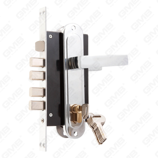 Zestaw zamków do drzwi o wysokim stopniu zabezpieczenia z otworem na cylinder zapadkowy 4 kołki kwadratowe Zestaw zamków Uchwyt zamka w obudowie zamka (PAH-01)
