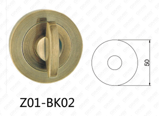 Klamka aluminiowa ze stopu cynku Zamak Okrągła rozeta (Z01-BK02)