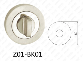 Klamka aluminiowa ze stopu cynku Zamak Okrągła rozeta (Z01-BK01)