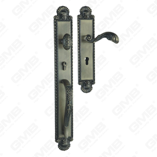 Wysoki poziom bezpieczeństwa ze stopu cynku na zewnątrz willi klamka do drzwi wejściowych do manekina z dwoma otwartymi drzwiami (E8305-DAB)